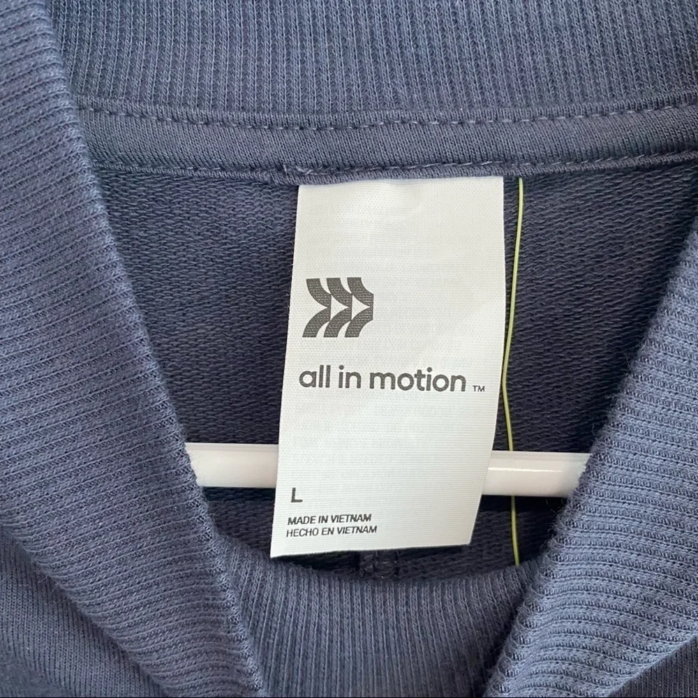 All in Motion™ Women's French Terry Butter Wash Sweatshirt Slate Size L - Picture 9 of 11